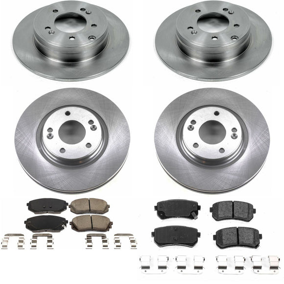 PowerStop OE Stock Replacement Low-Dust Ceramic Brake Pad and Rotor Kit