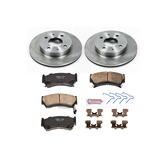 PowerStop OE Stock Replacement Low-Dust Ceramic Brake Pad and Rotor Kit