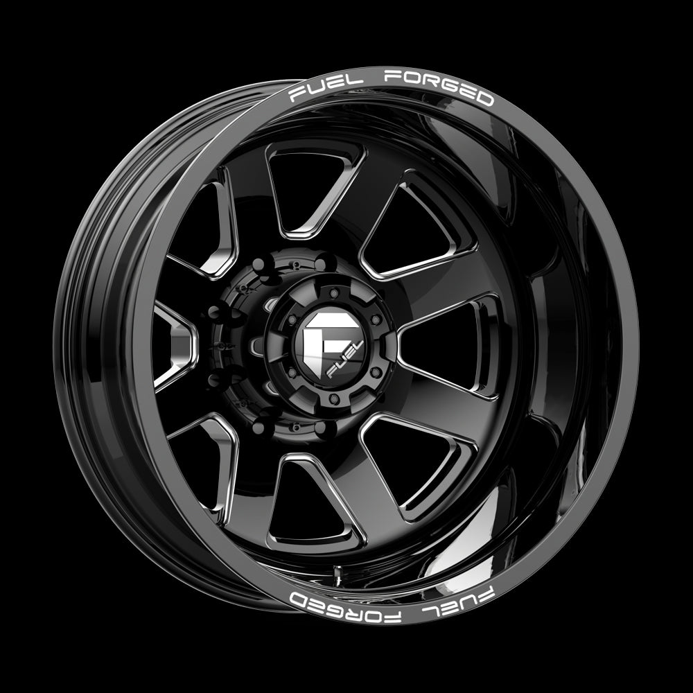 22X8.25 Fuel MONO DE09 FF09D Matte Black Milled 8X200 ET-202 wheel/rim - 0