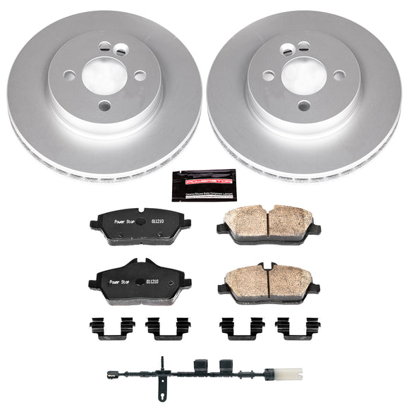 PowerStop Genuine Geomet Coated Rotor and Carbon-Fiber Ceramic Brake Pad Kit
