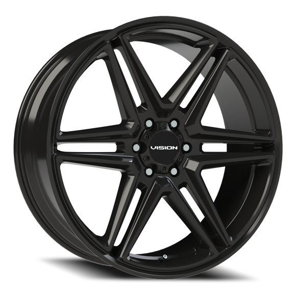 24x9.5 Vision 476 Wedge Gloss Black Wheel 6x135 ET30 CB87.1