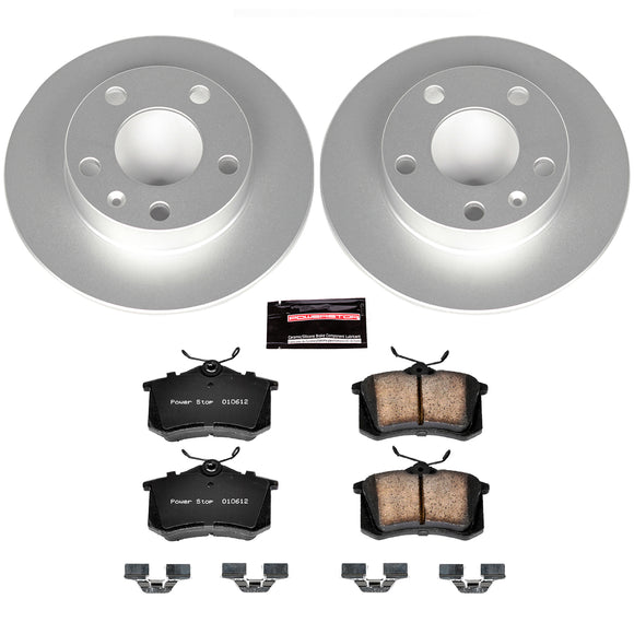 PowerStop Genuine Geomet Coated Rotor and Carbon-Fiber Ceramic Brake Pad Kit