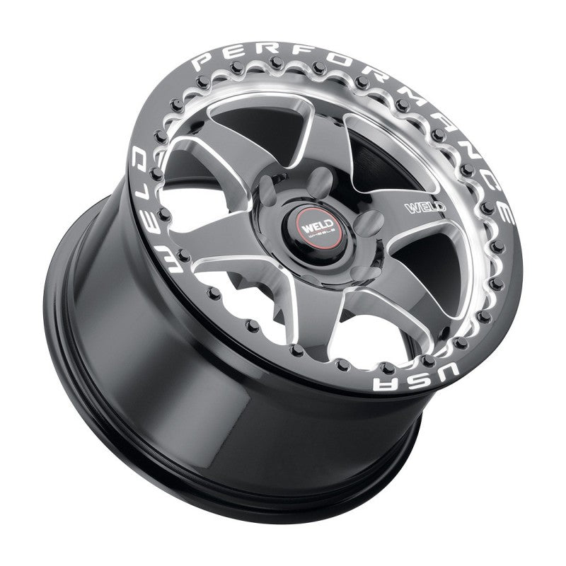 20x11 WELD Performance Ventura6 Beadlock Black Mill 6x127 6x5 ET36 Wheel - 0