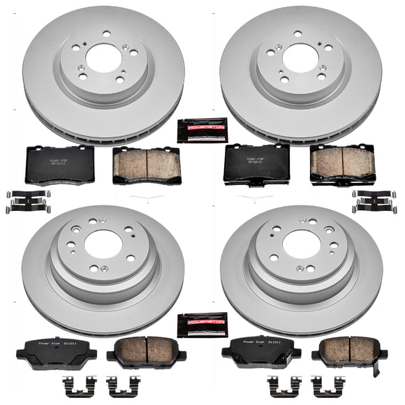PowerStop Genuine Geomet Coated Rotor and Low-Dust Ceramic Brake Pad Kit