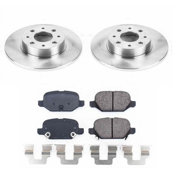 PowerStop OE Stock Replacement Low-Dust Ceramic Brake Pad and Rotor Kit