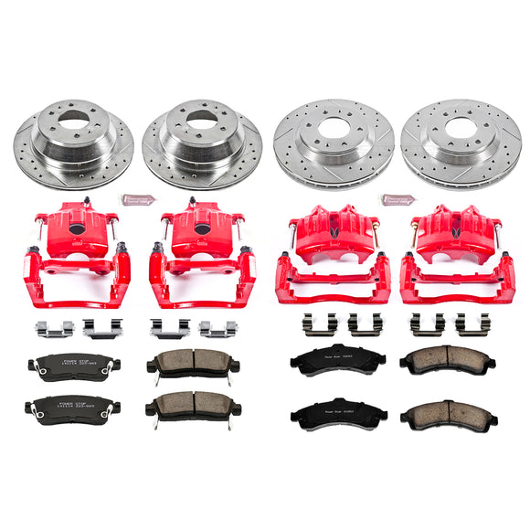 PowerStop Z23 Daily Driver Carbon-Fiber Ceramic Pads Drilled & Slotted Rotor & C