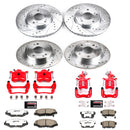 PowerStop Z26 Street Performance Ceramic Brake Pad, Drilled Slotted Rotor, and C