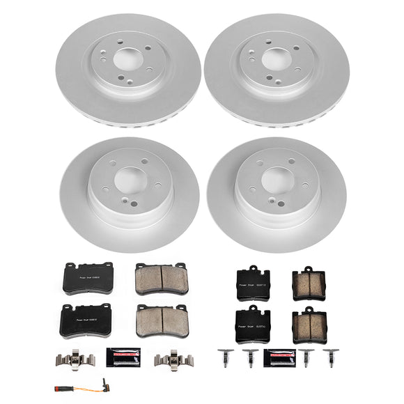 PowerStop Genuine Geomet Coated Rotor and Carbon-Fiber Ceramic Brake Pad Kit