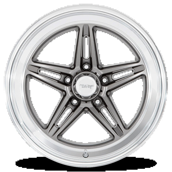 18X8 American Racing Vintage VN514 Groove Gray 5X120.65 5X4.75 ET0 Wheel