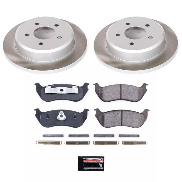 PowerStop Semi-Coated Rotor and Low-Dust Ceramic Brake Pad Kit
