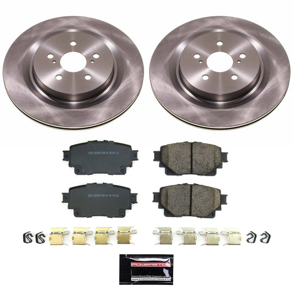 PowerStop OE Stock Replacement Low-Dust Ceramic Brake Pad and Rotor Kit