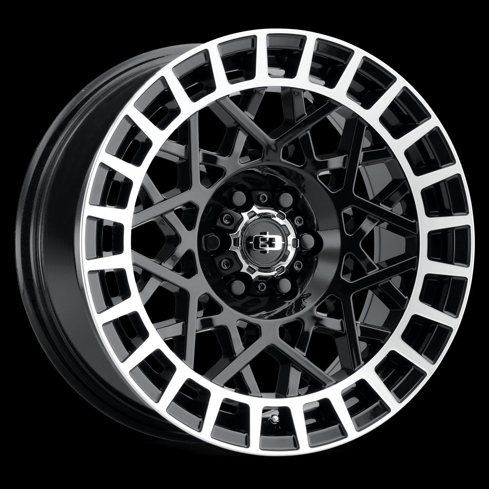 17x8.5 Vision 349 Savage Black Machined Lip 6x139.7 6x5.5 ET12 Wheel Rim