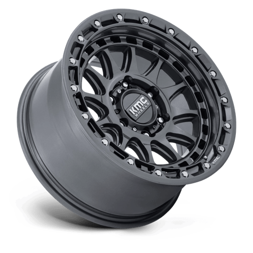 17x8.5 KMC KM556 Crux Gloss Gunmetal 5x127 ET25 CB71.5 Wheel Rim