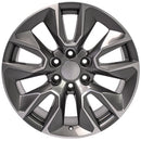 20" Replica Wheel CV32 Fits Chevrolet Silverado Rim 20x9 Machined Wheel