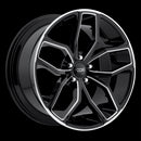 20x10 Foose Outcast Black Wheel/Rim 5X120 5-120  20-10-3