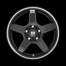 16x7 Motegi MR116 Black Wheel/Rim 5x108 5-108 5x4.25 16-7 ET40