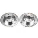PowerStop Evolution Drilled Slotted Rotors Pair Rear For Honda Accord