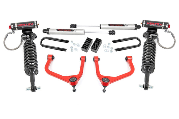 Rough Country Red 3.5 Inch Lift Kit for 25-26 Chevy Silverado 1500