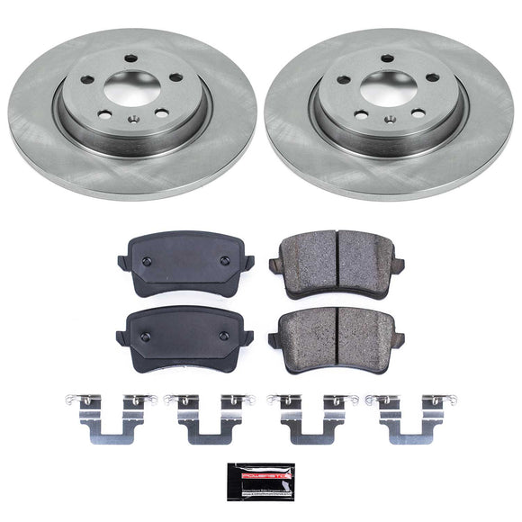 PowerStop OE Stock Replacement Low-Dust Ceramic Brake Pad and Rotor Kit