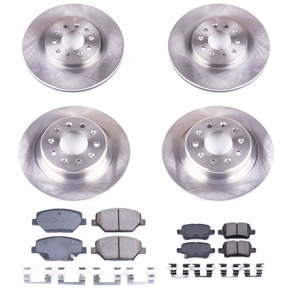 PowerStop OE Stock Replacement Low-Dust Ceramic Brake Pad and Rotor Kit
