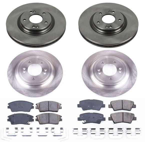 PowerStop OE Stock Replacement Low-Dust Ceramic Brake Pad and Rotor Kit