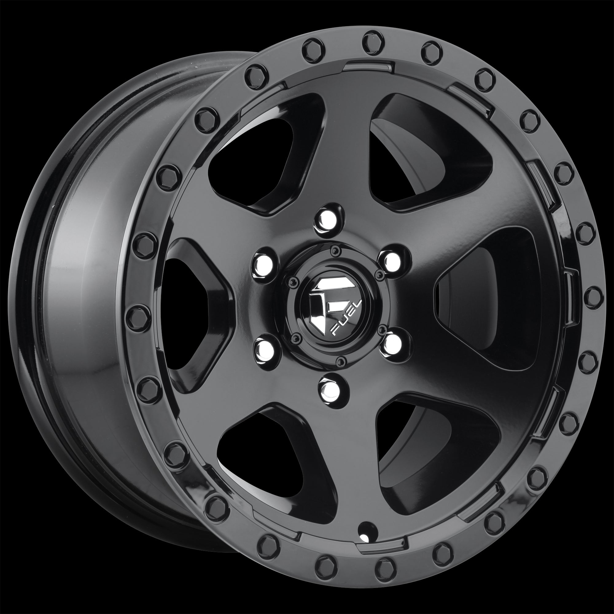 20X9 Fuel D589 RIPPER Matte Black Gloss Black Lip 6X135 ET20 wheel/rim