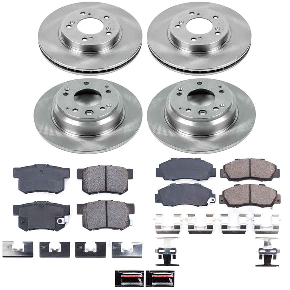PowerStop OE Stock Replacement Low-Dust Ceramic Brake Pad and Rotor Kit