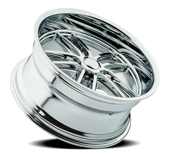 18x8 Resto Maverick Milled Window Chrome Plated 5x114.3 ET1 CB72.69 Wheel Rim