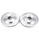PowerStop Evolution Drilled Slotted Rotors Pair Front For Mitsubishi Galant