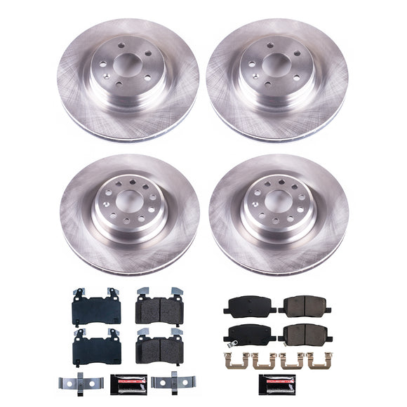 PowerStop OE Stock Replacement Low-Dust Ceramic Brake Pad and Rotor Kit