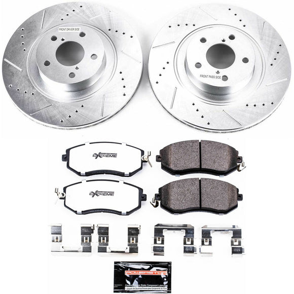 PowerStop Z26 Street Performance Ceramic Brake Pad and Drilled & Slotted Rotor K