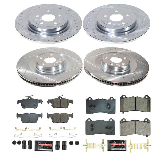 PowerStop Z23 Daily Driver Carbon-Fiber Ceramic Brake Pad and Drilled & Slotted