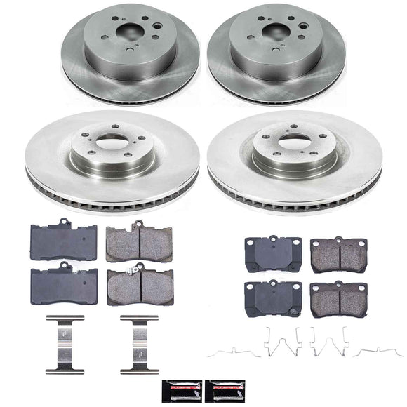 PowerStop OE Stock Replacement Low-Dust Ceramic Brake Pad and Rotor Kit