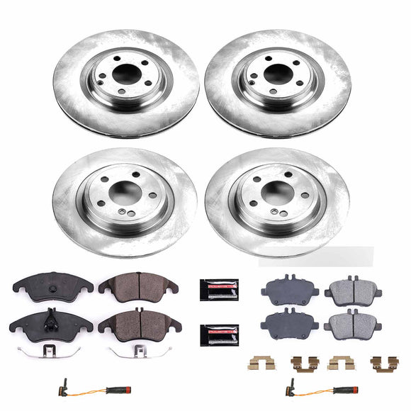 PowerStop OE Stock Replacement Low-Dust Ceramic Brake Pad and Rotor Kit