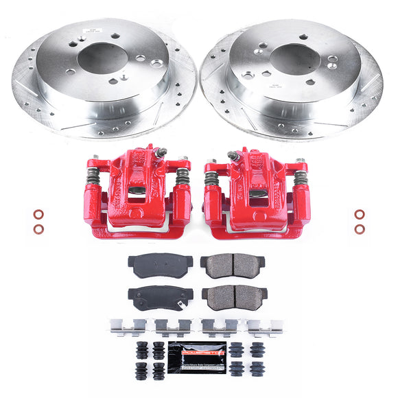 PowerStop Z23 Daily Driver Carbon-Fiber Ceramic Pads Drilled & Slotted Rotor & C