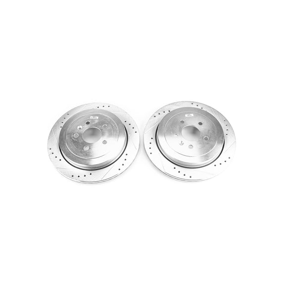 PowerStop Evolution Drilled Slotted Rotors Pair Rear For Lincoln MKT