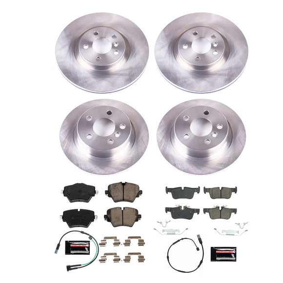 PowerStop OE Stock Replacement Low-Dust Ceramic Brake Pad and Rotor Kit