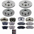 PowerStop OE Stock Replacement Low-Dust Ceramic Brake Pad, Rotor and Caliper Kit