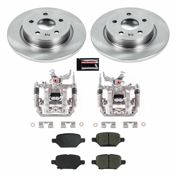 PowerStop OE Stock Replacement Low-Dust Ceramic Brake Pad, Rotor and Caliper Kit