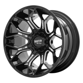 20X9 Moto Metal MO808 SNIPER Gloss Black Milled 6X135/6X139.7 ET0 wheel/rim
