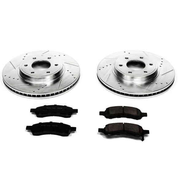 PowerStop Z23 Daily Driver Carbon-Fiber Ceramic Brake Pad and Drilled & Slotted