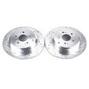 PowerStop Evolution Drilled Slotted Rotors Pair Rear For Acura MDX