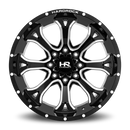 24x14 Hardrock BloodShot Xposed Gloss Black Milled 6x135 ET-76 wheel/rim-1