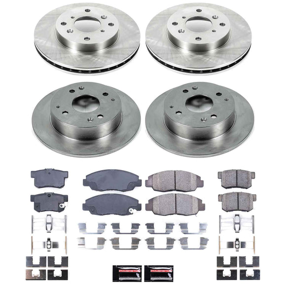 PowerStop OE Stock Replacement Low-Dust Ceramic Brake Pad and Rotor Kit