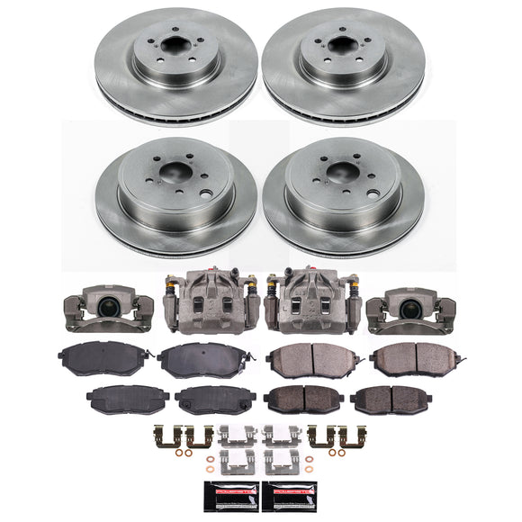 OE Stock Replacement Low-Dust Ceramic Brake Pad, Rotor and Caliper Kit