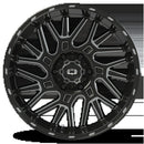 22x12 Vision 404 Brawl Gloss Black Milled Spoke Wheel 6x139.7 ET-51 CB106.2