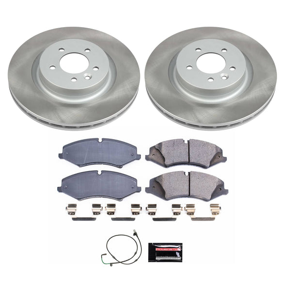 PowerStop Semi-Coated Rotor and Low-Dust Ceramic Brake Pad Kit