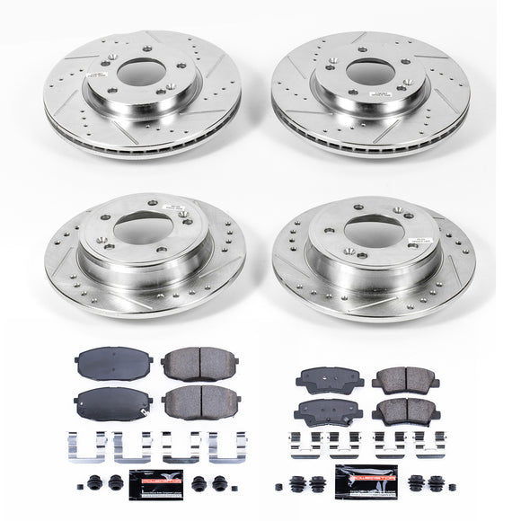 PowerStop Z23 Daily Driver Carbon-Fiber Ceramic Brake Pad and Drilled & Slotted