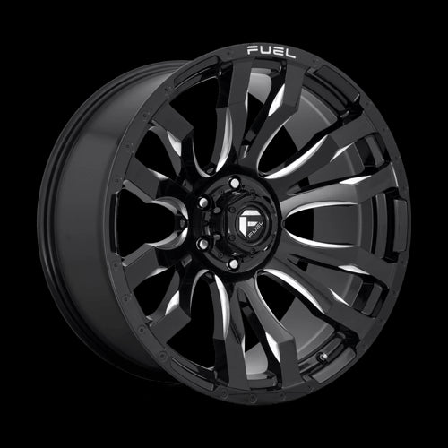 20X8.25 Fuel 1PC D673 Blitz Gloss Black Milled 8X200 ET-227 Wheel Rim - 0