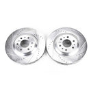 PowerStop Evolution Drilled Slotted Rotors Pair Front For Cadillac SRX